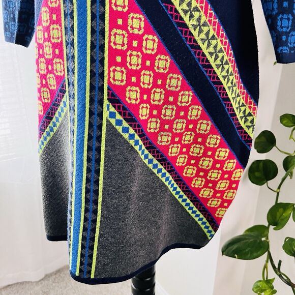 🆕Francesca's Aina Be Collections Multicolor Geometric Midi Dress. Size M. NWT. - Picture 4 of 9